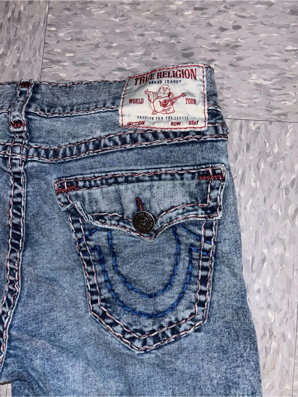 True Religion Blue Washed Men's Jeans